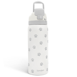 Push-button 32oz – Grey Paw Print