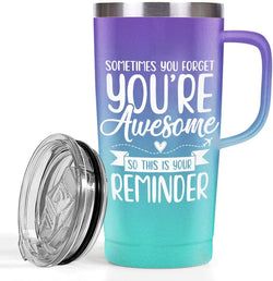 Handle Tumbler 20oz – Blue Inspirational