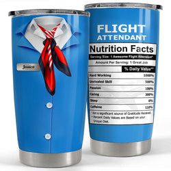 Personalized Tumbler – Flight Attendant