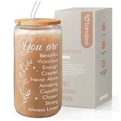 Glass Bamboo Lid 16oz – Inspiration