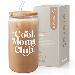 Glass Bamboo Lid 16oz – Cool Mom Club