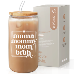 Glass Bamboo Lid 16oz – Mother