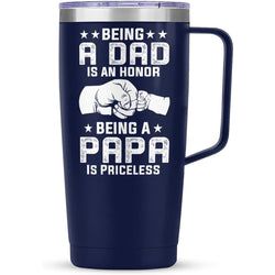 Handle Tumbler 20oz – Navy Dad Papa