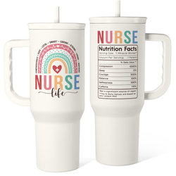 Slider Tumbler 40oz – White Nurse