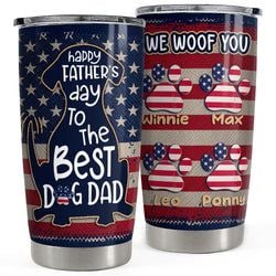 Personalized Tumbler – Happy Father Day Dog Dad