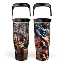 Flip Straw Tumbler 30oz – Brown Hunting