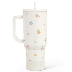 Slider Tumbler 40oz – White Floral
