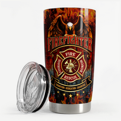 Curved Tumbler 20oz – Brown Firefighter