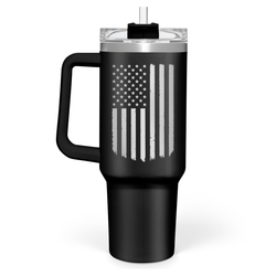 Quencher Tumbler 40oz – Black American Flag