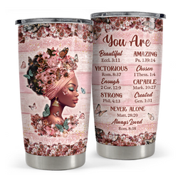 Curved Tumbler 20oz – Black Woman