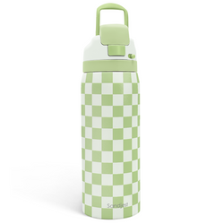 Push-button 32oz – Green Checker