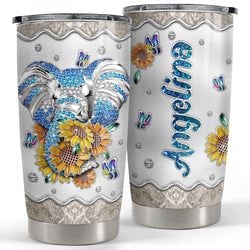Personalized Tumbler – Elephant Jewelry