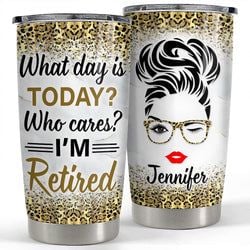 Personalized Tumbler – Retired Lady