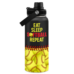 Chug Lid Water Bottle 32oz – Yellow Softball