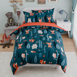 Kids Comforter – Blue Woodland Animal