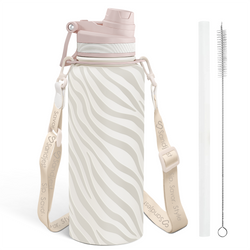 Water Bottle w/ Strap 32oz – Zebra