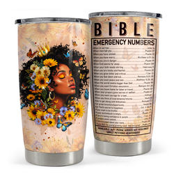 Curved Tumbler 20oz – Brown Black Woman