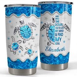 Personalized Tumbler – Sea Turtle Ocean