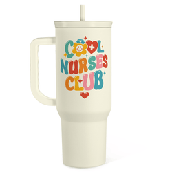Slider Tumbler 40oz – Beige Nurse