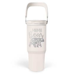 Flip Straw Tumbler 30oz – White Mama Bear