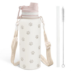 Water Bottle w/ Strap 32oz – Brown Paw