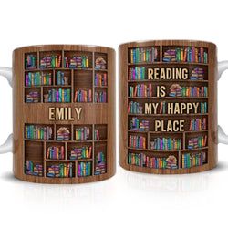 Personalized Mug – Book Lovers My Happy Place