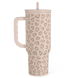 Slider Tumbler 40oz – Brown Leopard