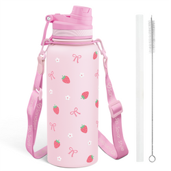 Water Bottle w/ Strap 32oz – Pink	Strawberry