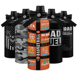 Chug Lid Water Bottle 32oz – Orange Basketball