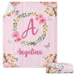 Baby Blanket – Personalized Pink Monogram