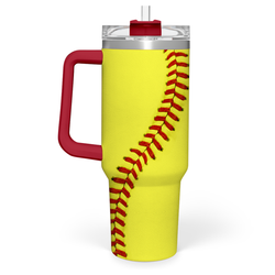 Quencher Tumbler 40oz – Yellow Softball