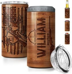 Can Cooler – Hunting Wood Engraved