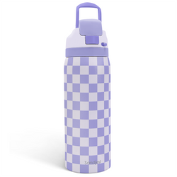 Push-button 32oz – Purple Checker