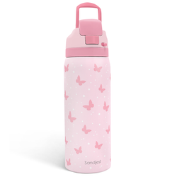 Push-button 32oz – Pink Butterfly