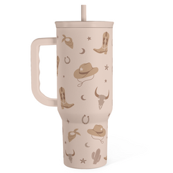 Slider Tumbler 40oz – Brown Cowgirl