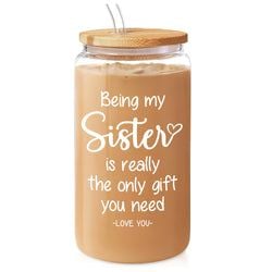 Glass Bamboo Lid 16oz – Sister