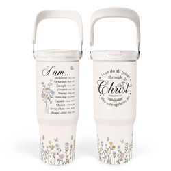 Flip Straw Tumbler 30oz – White Christian