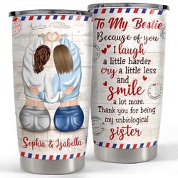 Personalized Tumbler – Letter To My Bestie