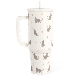 Slider Tumbler 40oz – White Cat
