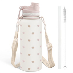 Water Bottle w/ Strap 32oz – Brown	Heart