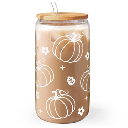 Glass Acrylic Lid 16oz – Pumpkin