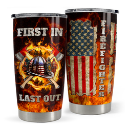 Curved Tumbler 20oz – Firefighter
