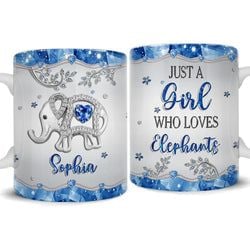 Personalized Mug – Elephant Just A Girl Who Loves Elephants
