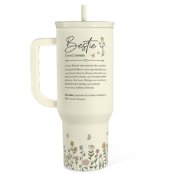 Slider Tumbler 40oz – Beige Best Friend