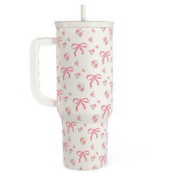 Slider Tumbler 40oz – White Bow