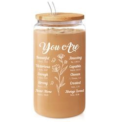 Glass Bamboo Lid 16oz – Christian