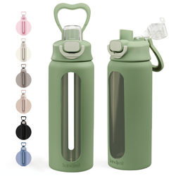 Glass Bottle – Push-button Lid 24oz
