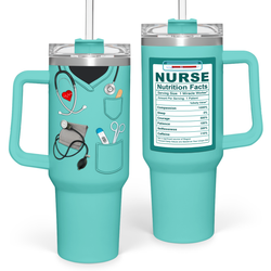 Quencher Tumbler 40oz – Mint Nurse