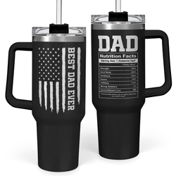 Tumbler 40oz Stainless Steel Insulated with Lid & Straw, Dads Gifts for Christmas Birthday Valentine Fathers Day, Father Coffee Cup Gift for Dad Daddy Father from Daughter Son