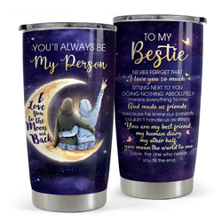 Curved Tumbler 20oz – Navy Best Friend